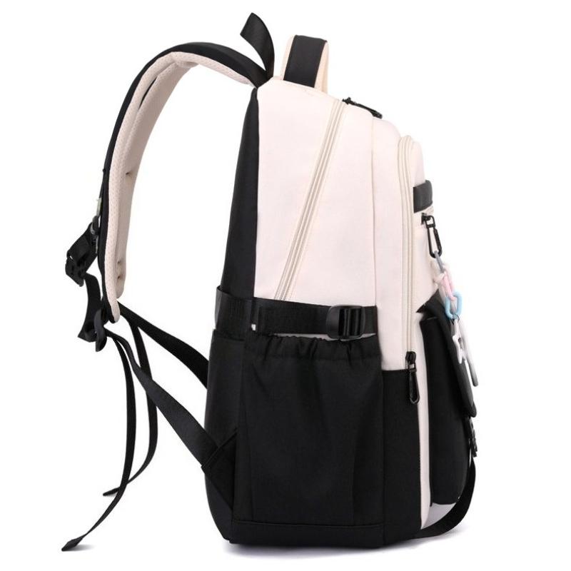 New Simple Letter Portable Travel Backpacks Large Capacity High Value Dirt-resistant Middle School Girls Schoolbag College Student Waterproof Book Bag
