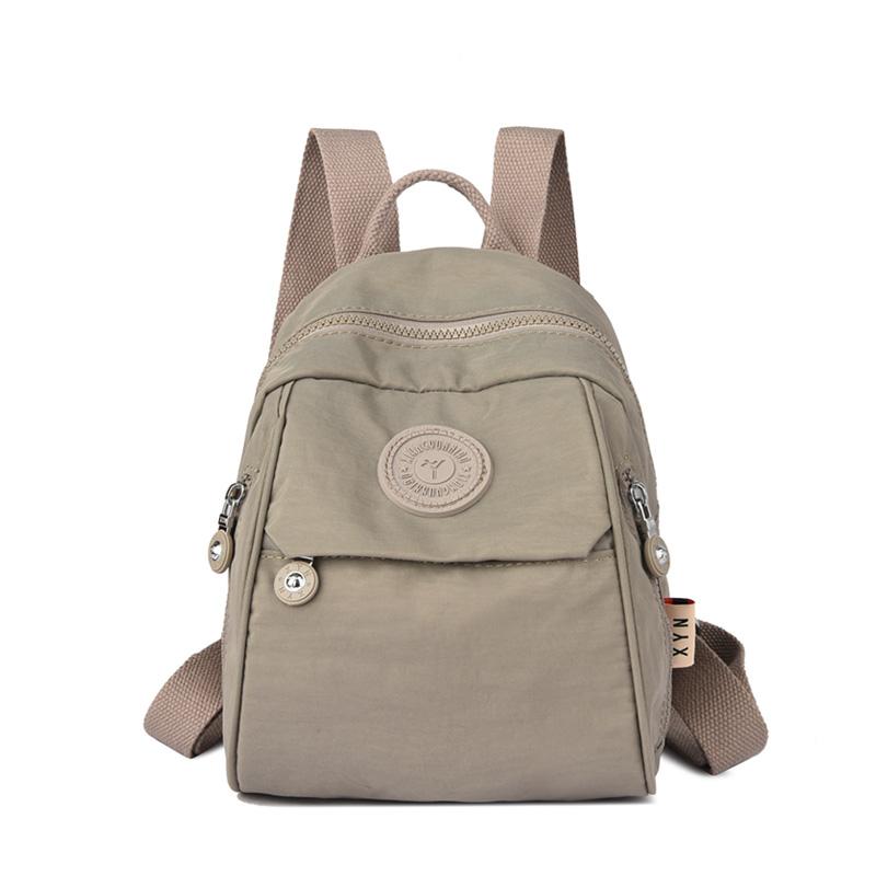 Large Capacity Student Schoolbag Women's Backpack Lightweight Water-repellent Nylon Commuter Travel Bag