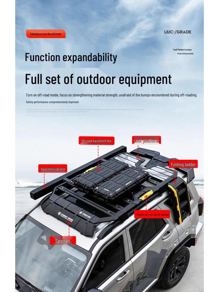 Tank 400 Hi4t Explorer Roof Platform with Side Ladder and Backpack Holder
