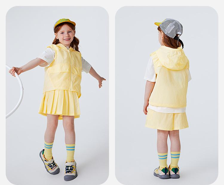 Mini Balabala Girls' Baby Set Sleeveless Coat Short Skirt Two Piece Set Summer 2026