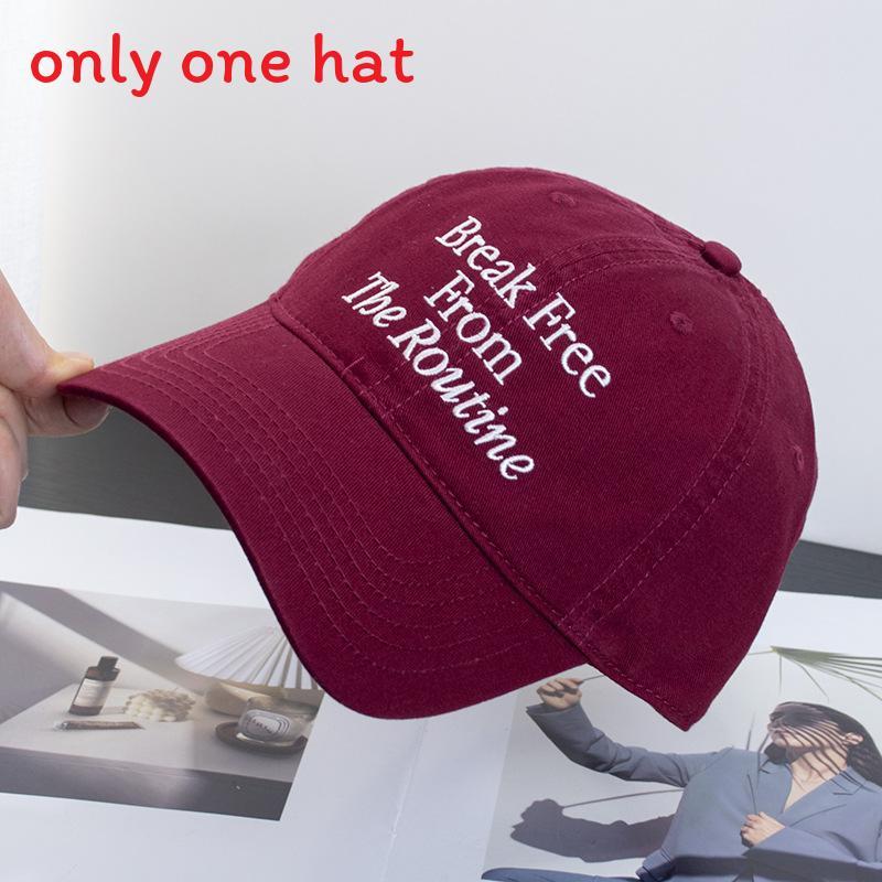 

Baseball Cap Women Men Cotton Embroidered Letter Casual Sun Hat For Spring Summer бордовий