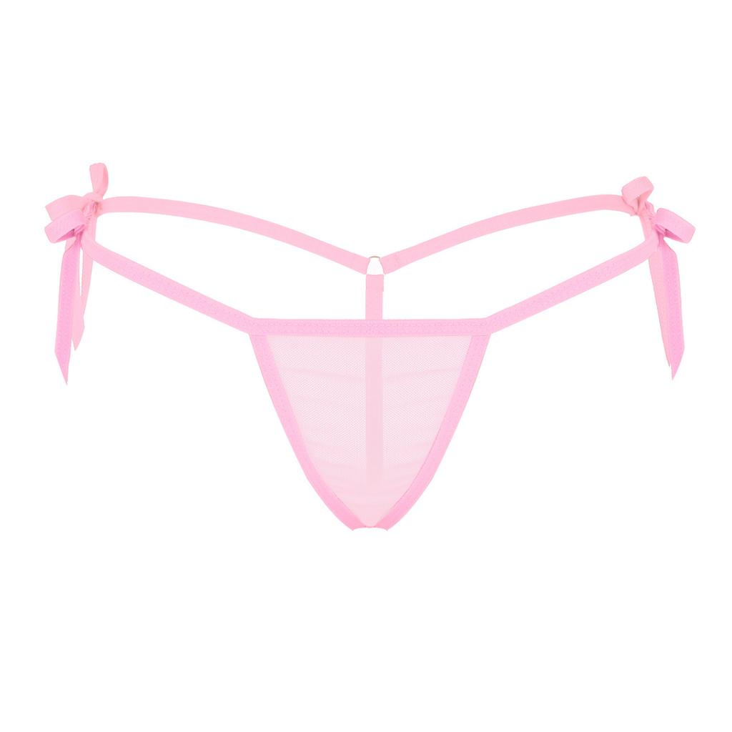 Ženy Síťovina s nízkým výstřihem T-Back Mini G-String Tanga Bikiny Kalhotky Spodní prádlo