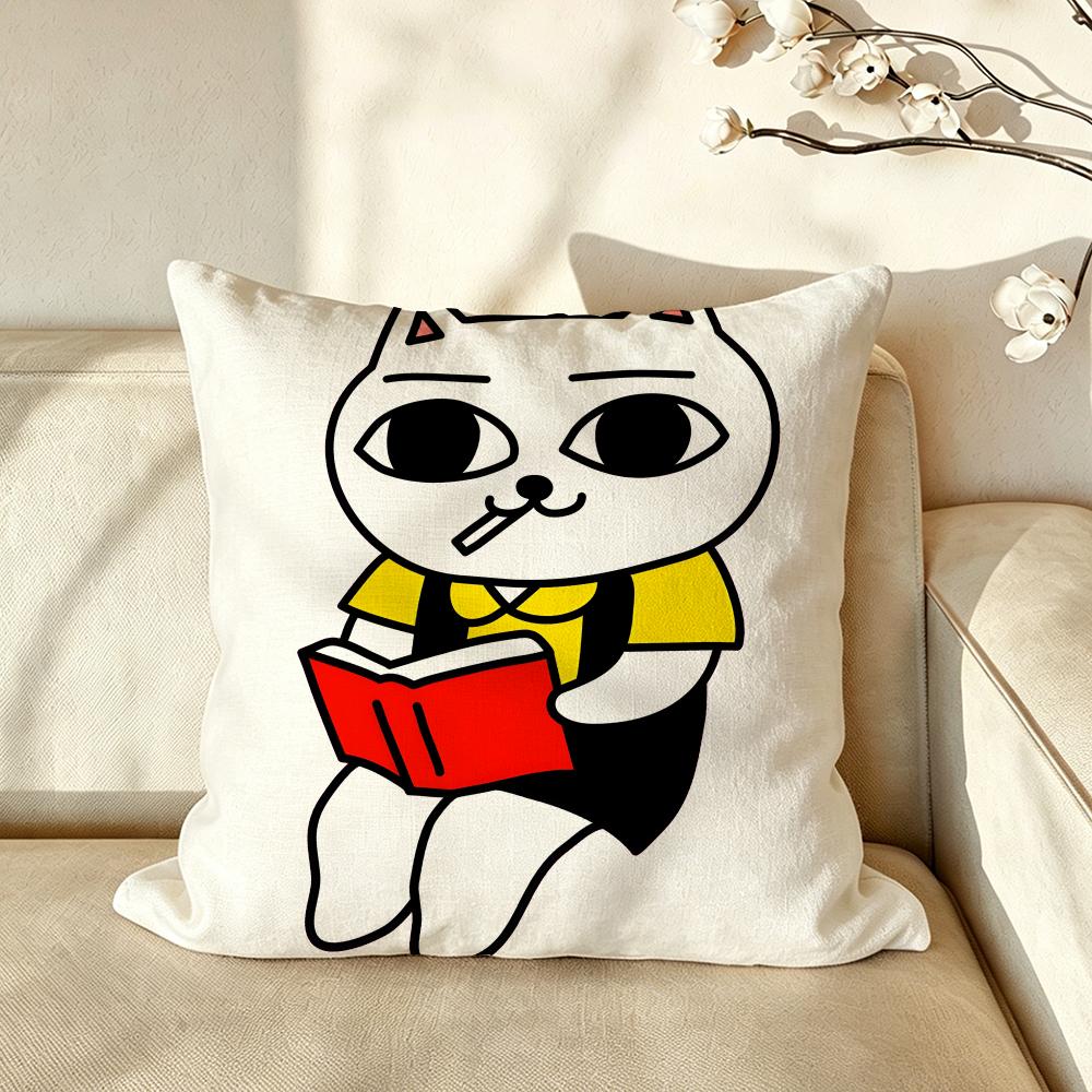 Character NNekojira Cushion Cover Pillow Case Antidustmite Pillowcase Silky Short Plush Sofa Cushion Cover Hot
