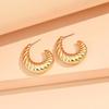 Exquisite High-End Metal Hoop and Stud Earrings with Niche Design