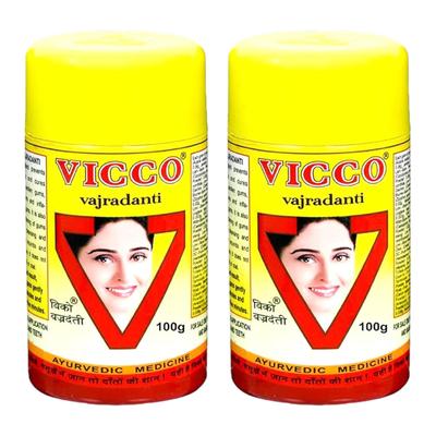 Praf Dentar Ayurvedic Vajradanti 100g Pachet cu 2 bucăți | Igienă Orală pe Bază de Plante pentru Dinți Puternici și Gingiile Sănătoase