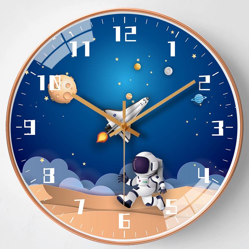 8-inch 20cm Ultra-silent Wall Clock Living Room Creative Cartoon Clock Simple Home Bedroom Wall Clock