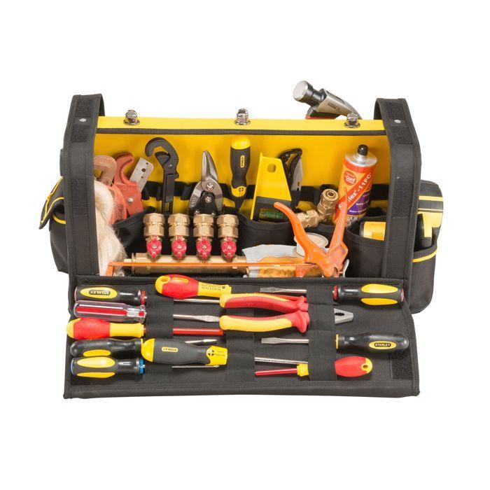 Sac porte-outils - STANLEY - Fatmax FMST1-70719 - S'ouvre entièrement - Base en polypropylène - Noir