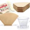 Wiederverwendbarer Kaffee-Dripper Harz-Kaffeefilter für Pour Over Barista Kaffeebrüh-Trichter Filterbecher 1-4 Tassen