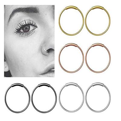 Ronde Roestvrijstalen Fake Septum Neusring - Europese & Amerikaanse Stijl Body Sieraden