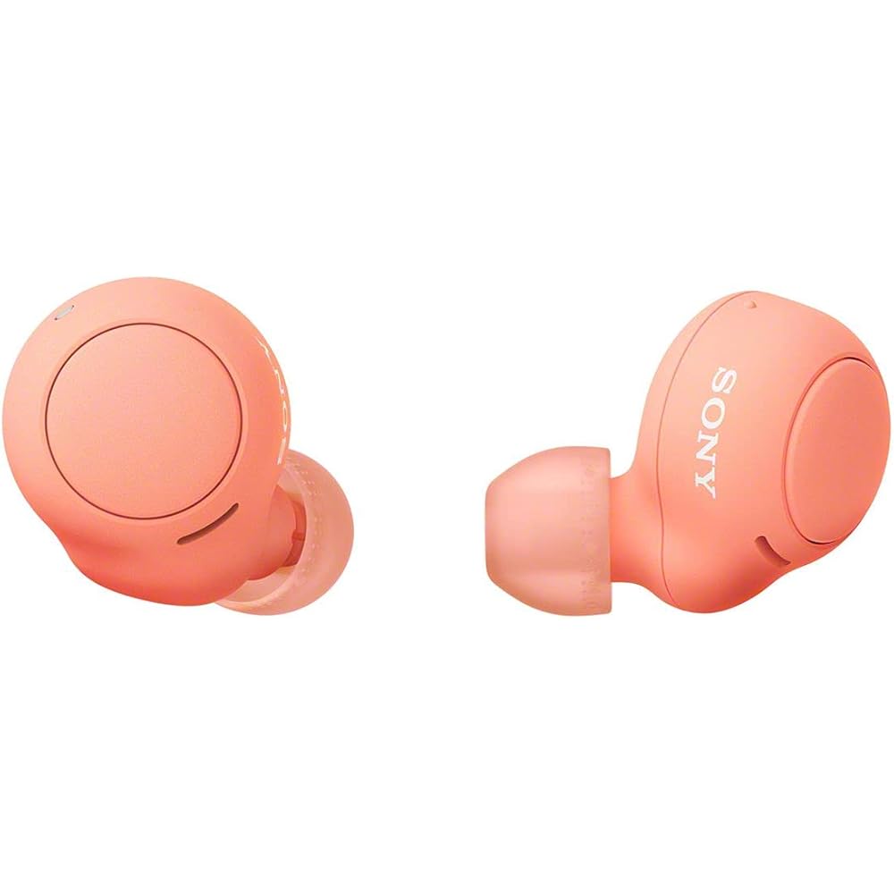 Sony WF-C500 True Wireless Earphones: Lightweight and compact (5.4g) / High-precision call quality / Easy pairing / IPX4 water-resistant / Coral Orang