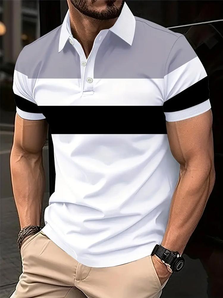 

Men S Lightweight Summer Polo Shirt S білий