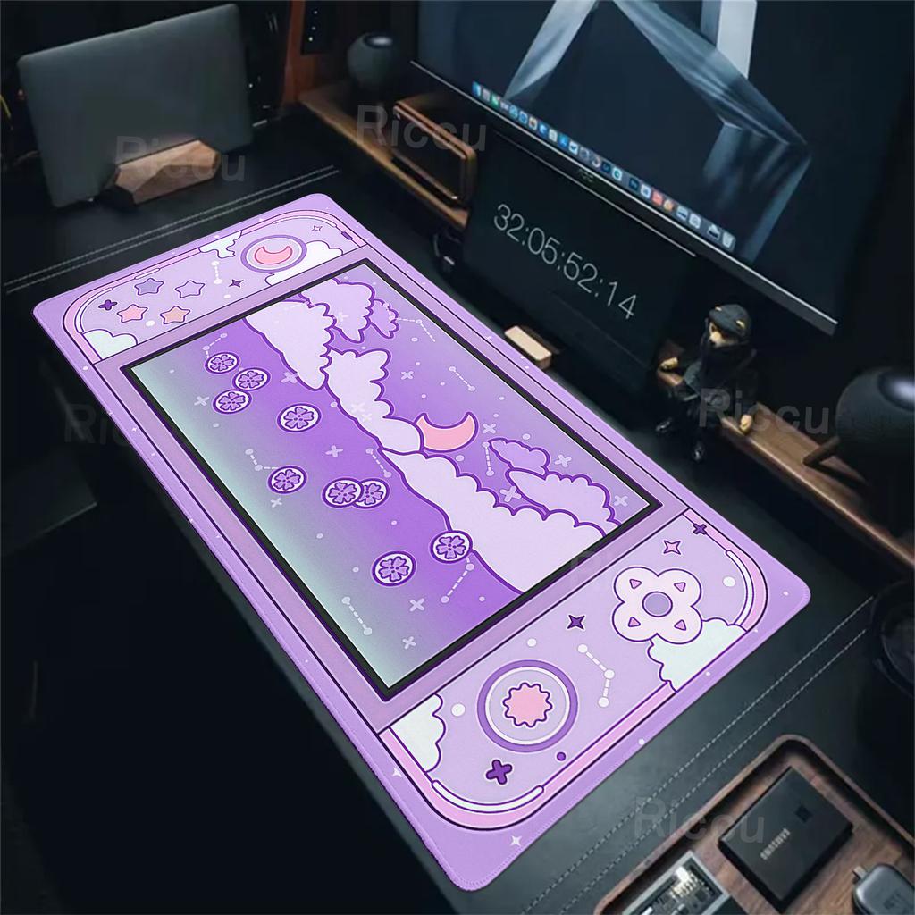 Stars Moon Mousepad Gaming Console Desk Mat Colour Clouds Aesthetics Mouse Pad Office Computer Keyboard Mats Laptop Accessories