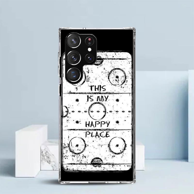 Ice Hockey Rink Sport Phone Case For Samsung Galaxy S24 S25 Edge S26 Ultra S22 S23 Plus S21 + S20 FE Soft TPU Back Cover Galaxy