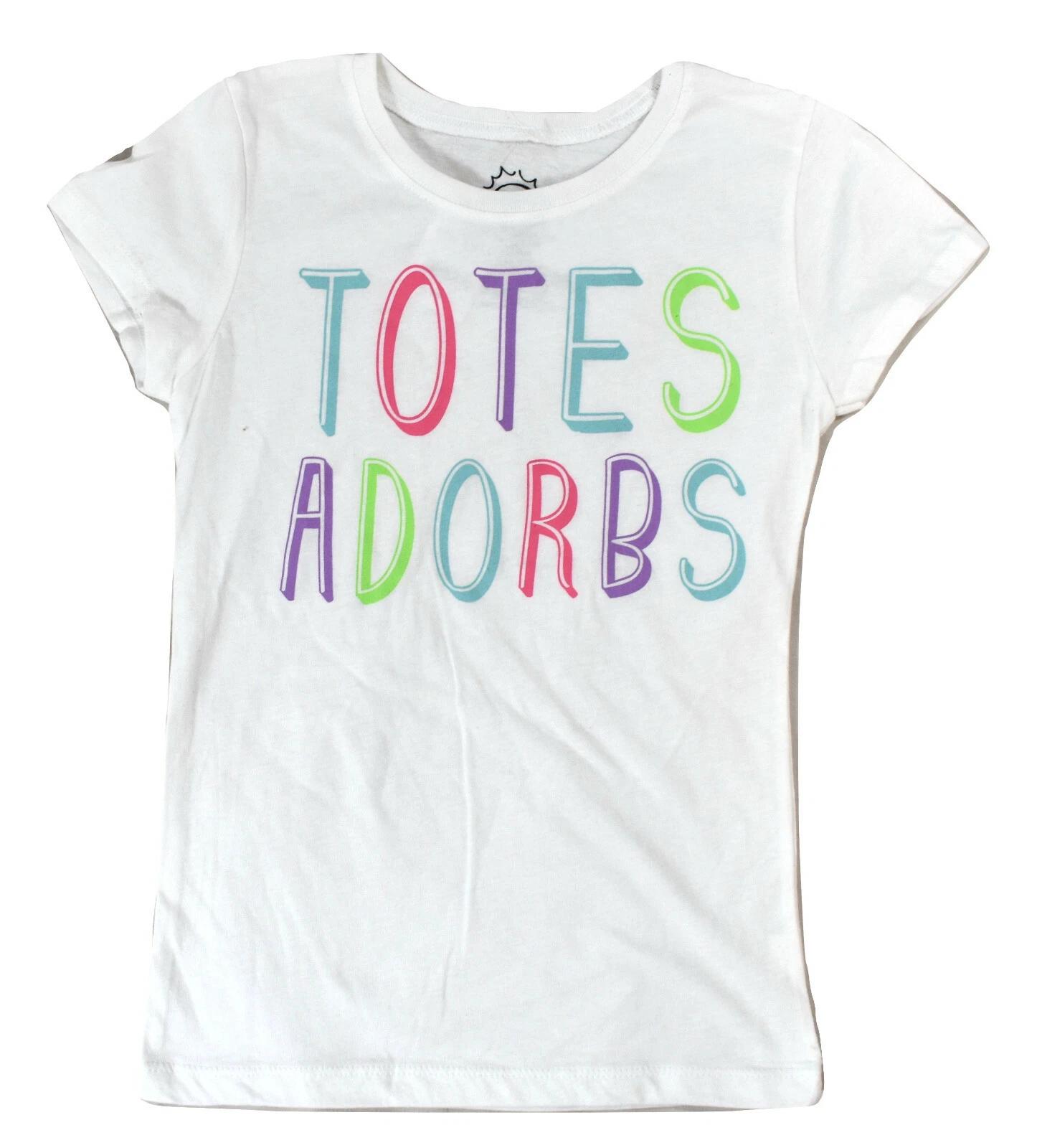 

Fifth Sun Youth Girls Totes Adorbs White Shirt New Size 4, 5-6, 7-8. 14-16 4XL