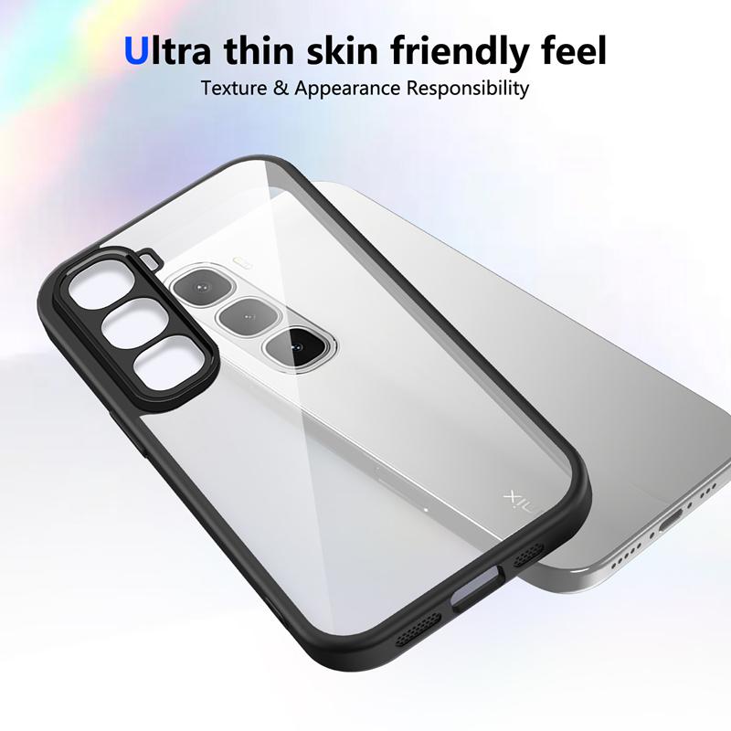 Průhledný silikonový kryt pro Infinix Hot 60 Pro Plus 60i Hot60 Hot60i PC zadní část TPU nárazník Nárazuvzdorné průhledné pouzdro na telefon kryt