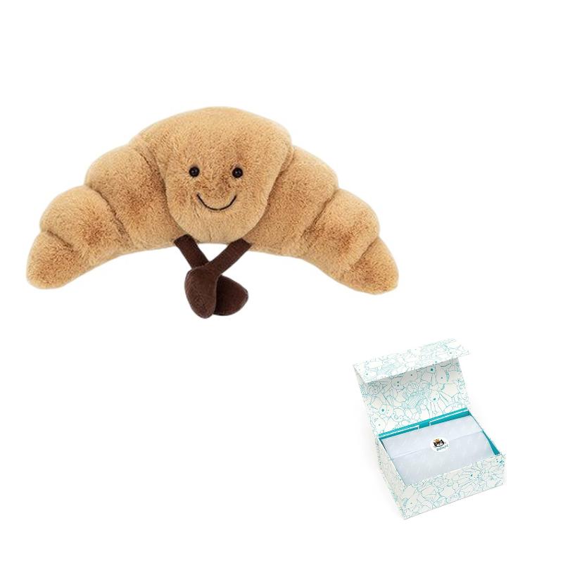 JELLYCAT Fun Food Series Croissant Cute Doll Plush Doll 7cm Height