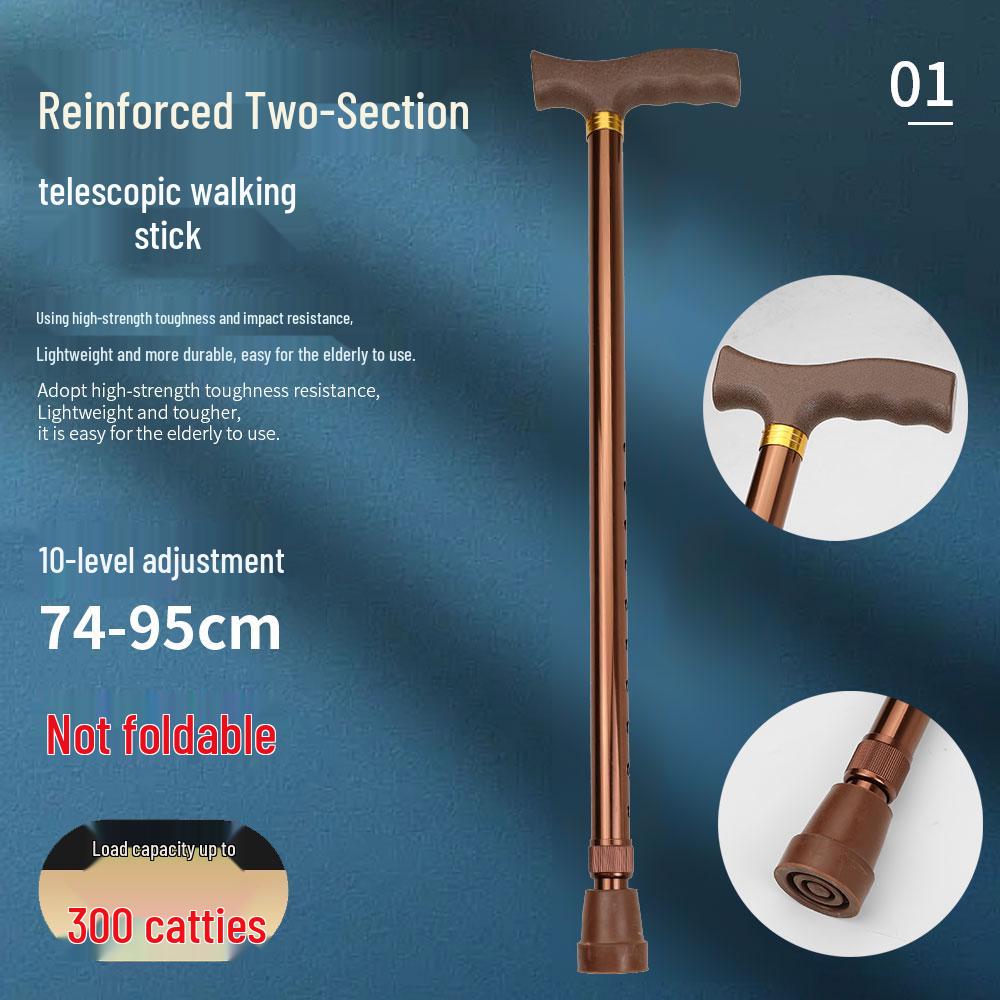 Five-Section Folding Ultra-Short Trekking Poles with T-Handle and Adjustable Telescopic Design for Hiking and Mountaineering