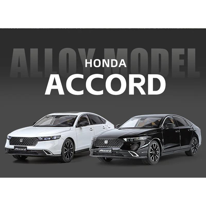 New 1/18 HONDA Accord Alloy Car Model Diecasts Metal Vehicles Car Model High Simulation Sound and Light Collection Kids Toy Gift