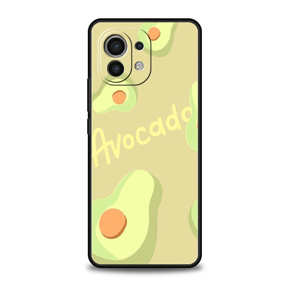 Cute Avocado Phone Case Cover for Xiaomi Mi 17 Pro Max 15 14 13 12 11 Ultra 15T 14T 13T 12T 11T Pro Lite Soft TPU Shell Fundas