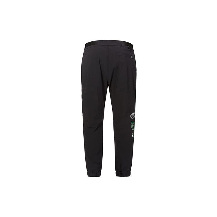 Evisu Neon Green Logo Cuffed Joggers Men bottoms Black 1EAGNM9PP215XX