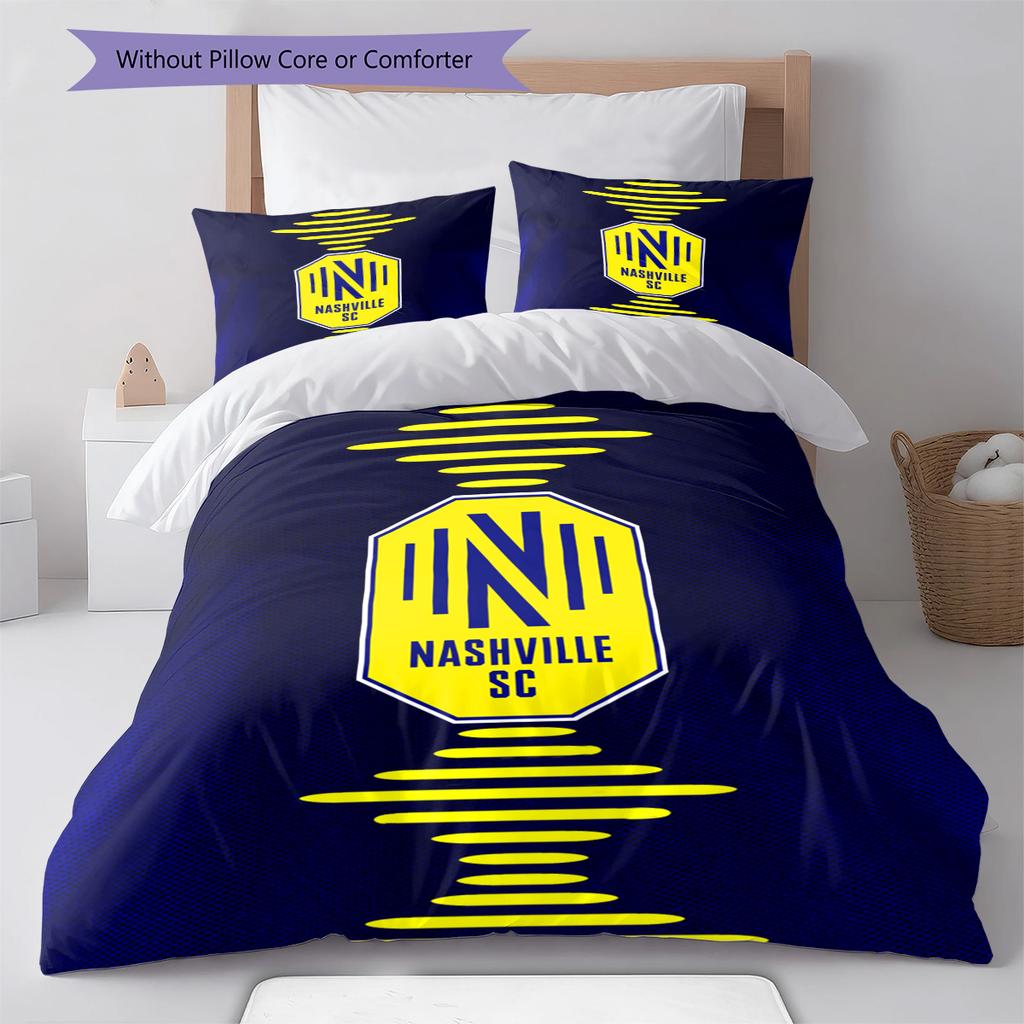 Nashville SC Pattern Bedding Set Quilt Cover Pillowcase Home Decor Gift (1 * duvet cover + 2 * pillowcase, without core)