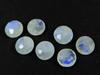 12X12 MM Natural Rainbow Moonstone Checker Cut Round Loose Gemstone 7Pcs Lot RML-853