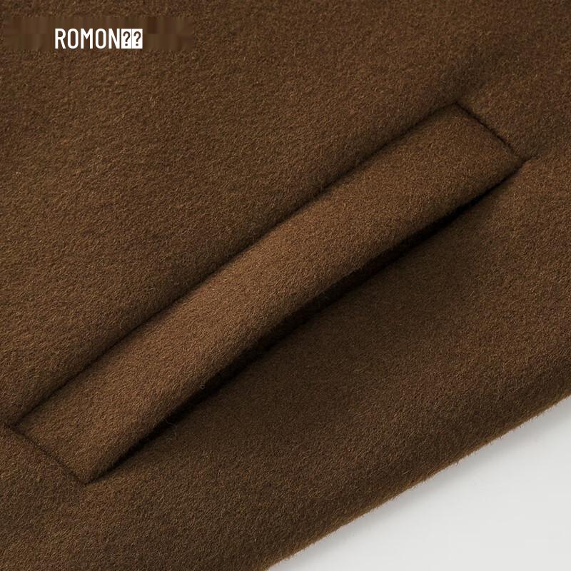 Romon Men's Slim Fit Double-faced Wool Overcoat