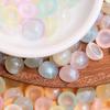 500g 10mm/12mm Bezporowe Akcesoria do Biżuterii DIY Moda Drobne Błyszczące Koraliki Okrągłe Plaster Półkole Kolor Macaron Materiał Akryl Handmade