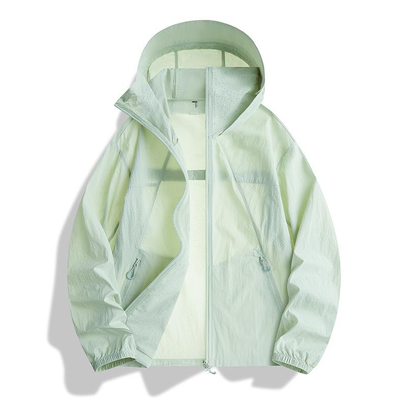 UPF10 + Men's and Women's General Outdoor Sunscreen Clothing UV Protection Ice Silk Cool Skin Breathable Thin Skin Clothing LOGO