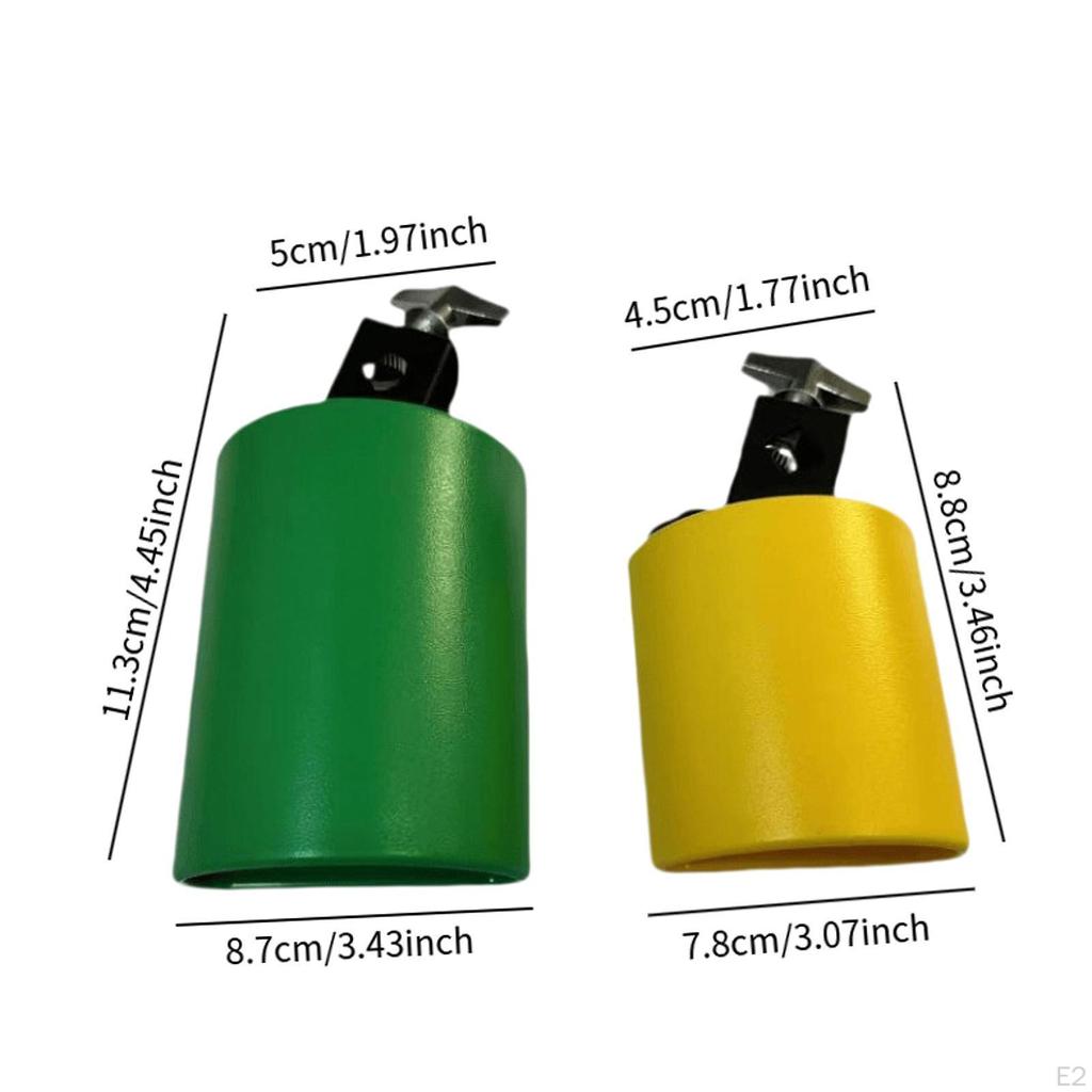 2 Pieces Hand Percussion Cowbell Cheering Bell Portable Music for Sporting Events Concerts