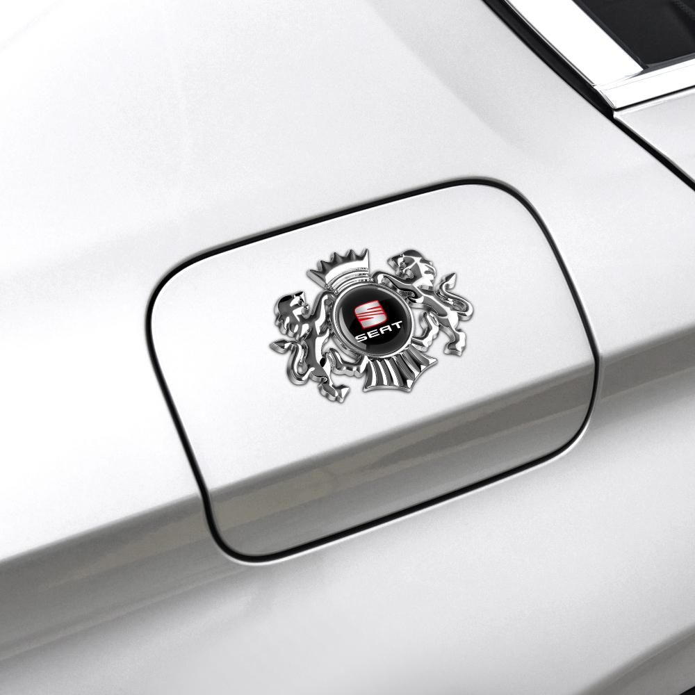 For Seat Leon Mk1 Ibiza 6j Ateca Altea Arosa Ahambra FR Toledo Exeo 1/2Pcs Car Metal Logo Side Window Body Fender Badge Stickers Plm056