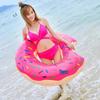 Inflatable Donut Swimming Ring with Handles