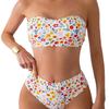 New beach swimsuit high waist women sexy floral suspender bikini European and American swimsuit suspender swimsuit
