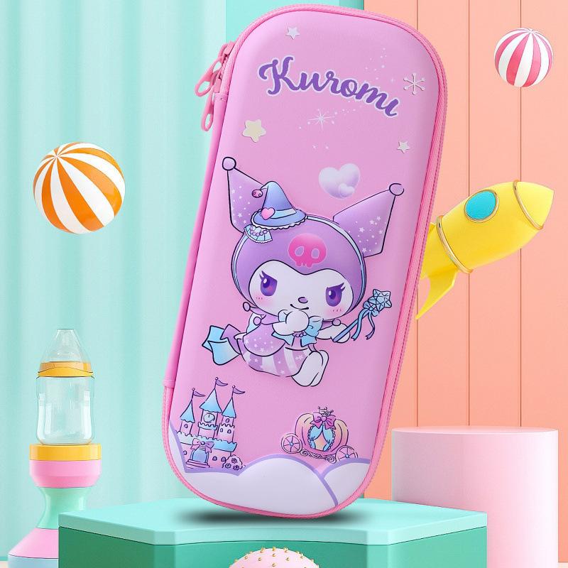 New stationery box for primary school students, cartoon pencil case, three-dimensional pencil case, anti-drop Korean version