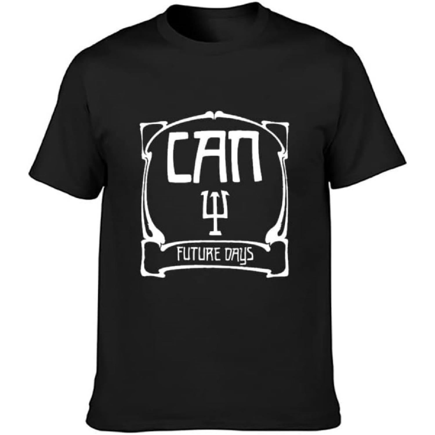 XIAOLAJI Can Future Days Tribute Krautrock Unisex 100% Cotton Short-Sleeve T-Shirts Black S