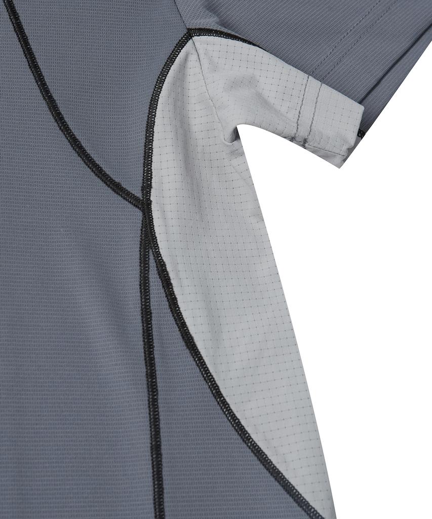 PHYPS MOTORCYCLE H-Tech Mesh Ventilation Half Jersey Sleeve Charcoal
