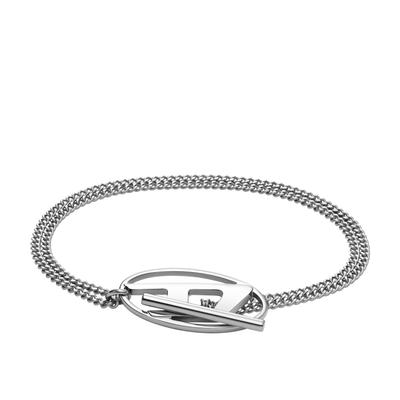 Diesel Stainless Steel Chain Bracelet One Stainless No Gemstones Men's (Model DX1535040), Size, Steel,
