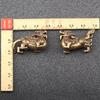 Antique Copper Chinese Mythical Beast Pixiu Miniature Figurines 1 Pair Ornaments Brass Lucky Animal Qi Lin Desktop Decorations