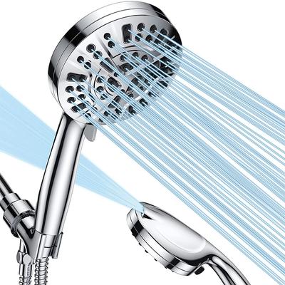 Pommeau de Douche à Main 10 Modes 5,1" Pommeau de Douche Haute Pression Intégré 2 Modes Jet Puissant Pièces de Rechange pour Robinet de Salle de Bain