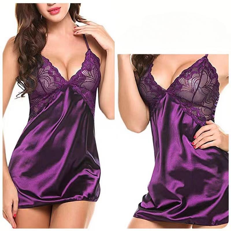 Women's Sexy Lace Nightdress Lingerie Sleepdress Plus Size Nightgown Sexy Women Underwear Hot Erotic Suspender Pajamas
