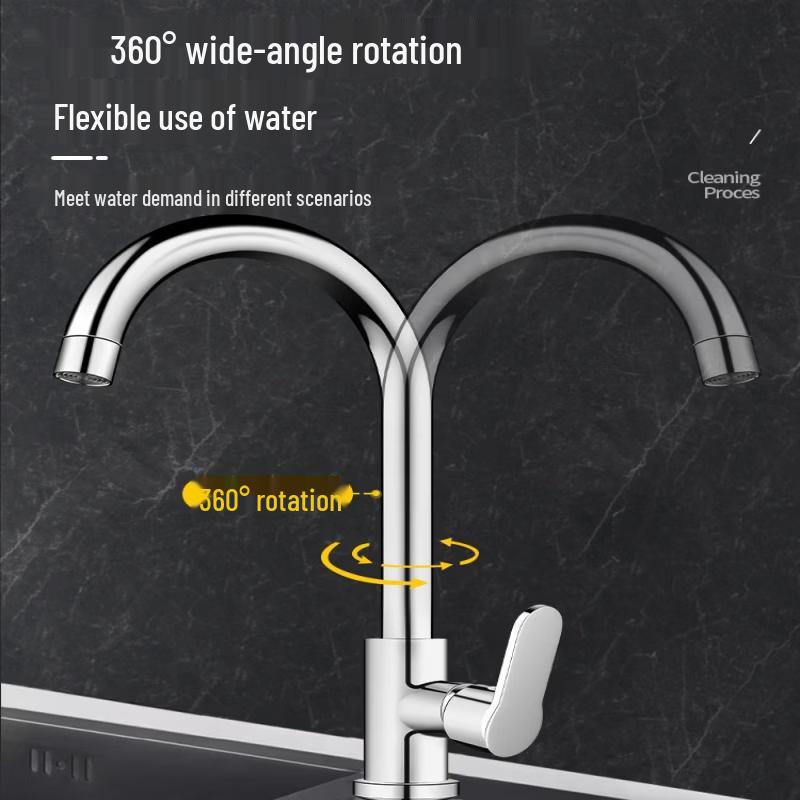 304 Stainless Steel Wall-Mounted Kitchen Faucet