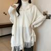 Suéteres de primavera 2025 para mujer, pulóveres, tops de murciélago, camisetas básicas de punto con cuello en V para mujer, suéteres blancos