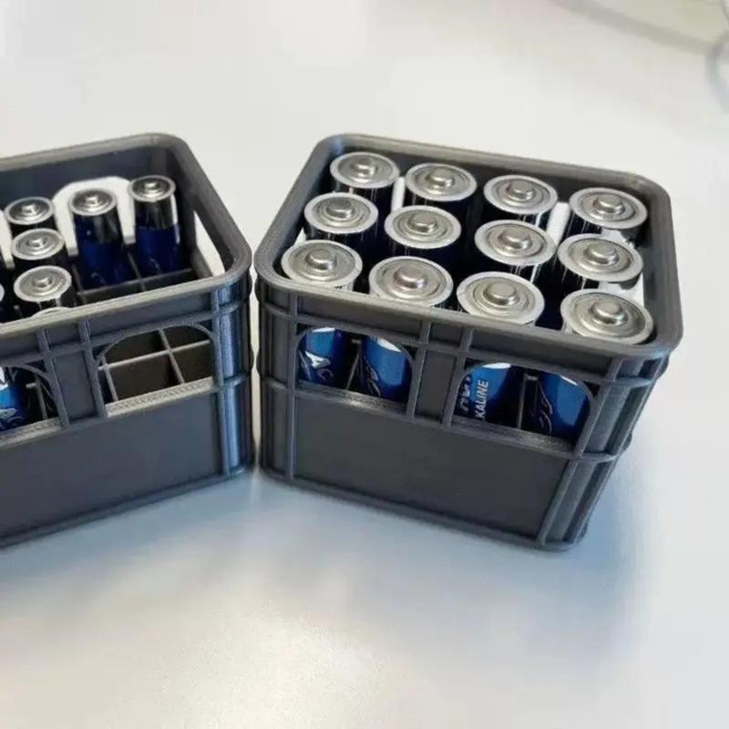 3D-gedruckter Batterie-Organizer, stapelbar für 2A 3A 18650 Batterien, mit großer Speicherkapazität, Batteriebox