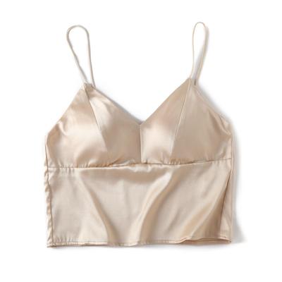 Mulberry Silk Triangle Cup Camisole: Sexy, Solid Color Satin Women's Underwear & Outerwear Bandeau
