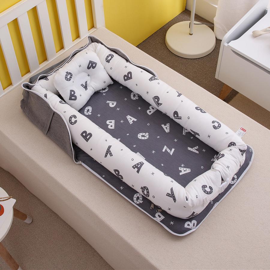 Portable bed-in-bed baby crib foldable newborn bed removable bionic anti-pressure bb bed-in-bed