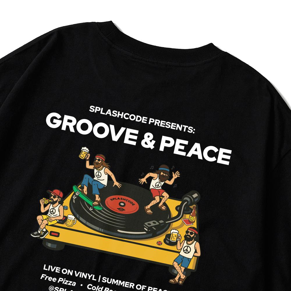 Seupeullaesikodeu Short Sleeve T-Shirt Black - Groove And Peace