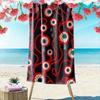 Flowing Crimson Gazes Print Beach Towel, Quick Drying, Suitable for Travel, Outdoor Sports, Jogging, the Beach and Swimming, Gift