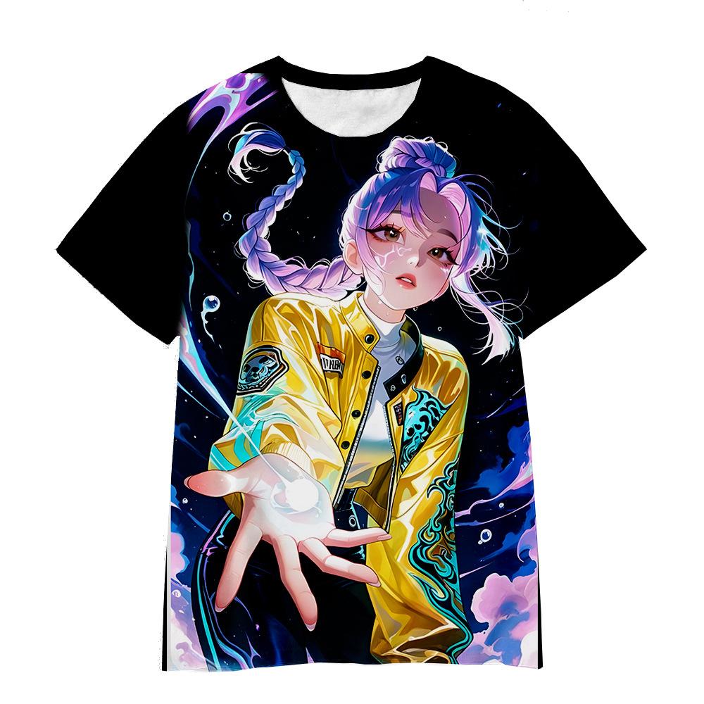 

Cartoon European, American animation film and television 3D digital printing casual loose children s T-shirt children s clothing 170