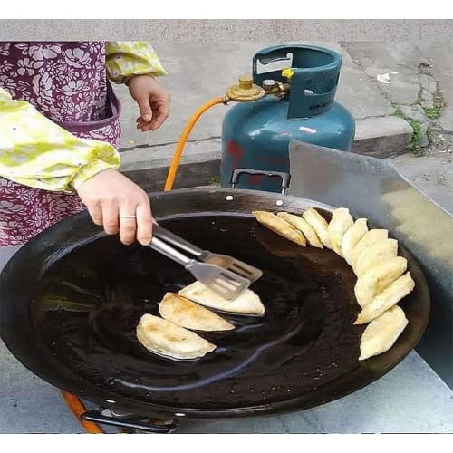 Farigrut Nanbu Ironware Extra Large Iron Pot, Uncoated, for Gyoza, Yakiniku, Frying Pan, Okonomiyaki, Iron Plate, BBQ, Round, Multi-Purpose, Durable,