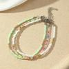 Bohemian Multilayer Rice Bead & Shell Anklet Set